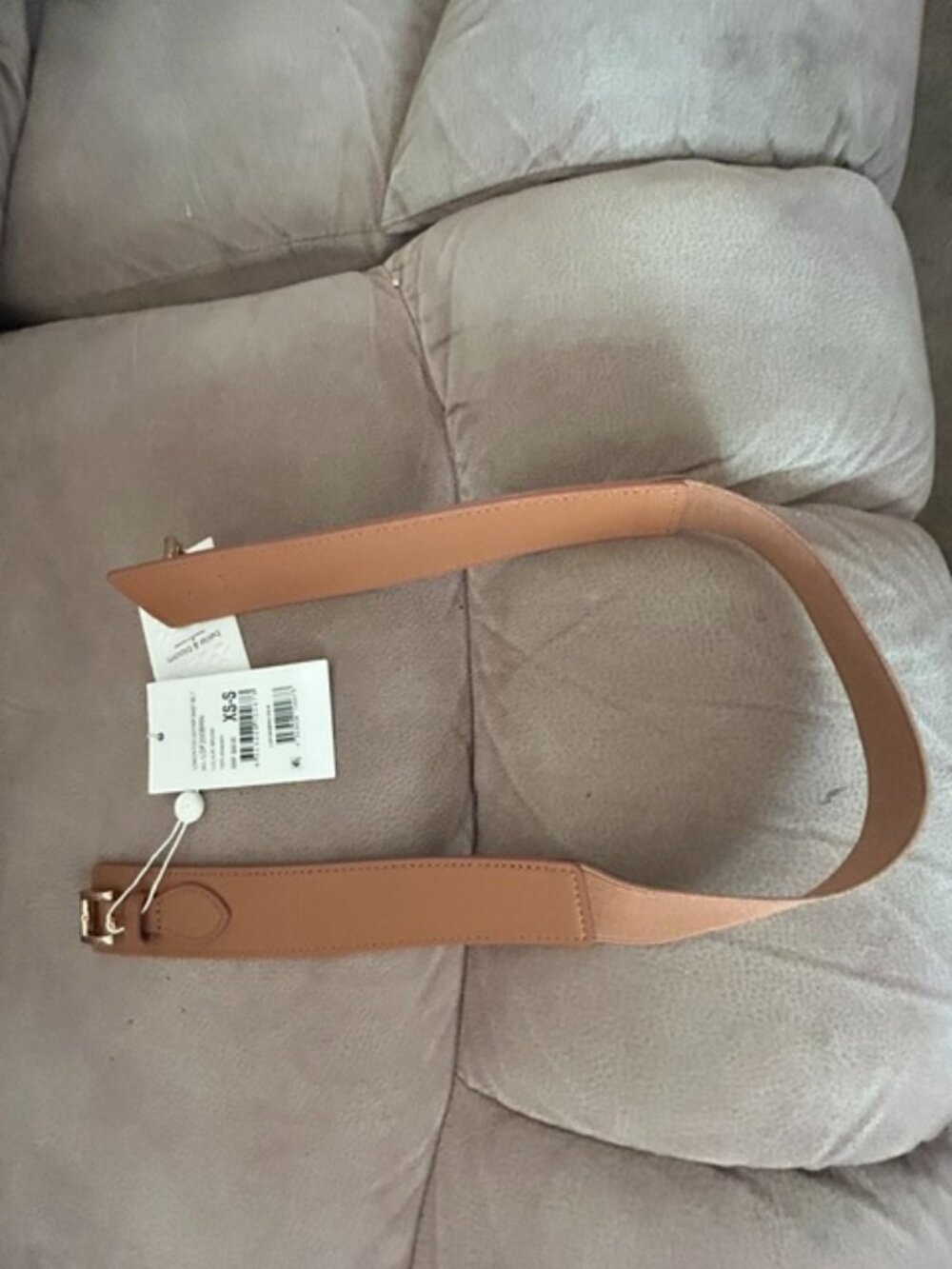 Belle & Bloom London Fog Style Sheepskin Belt S-XS